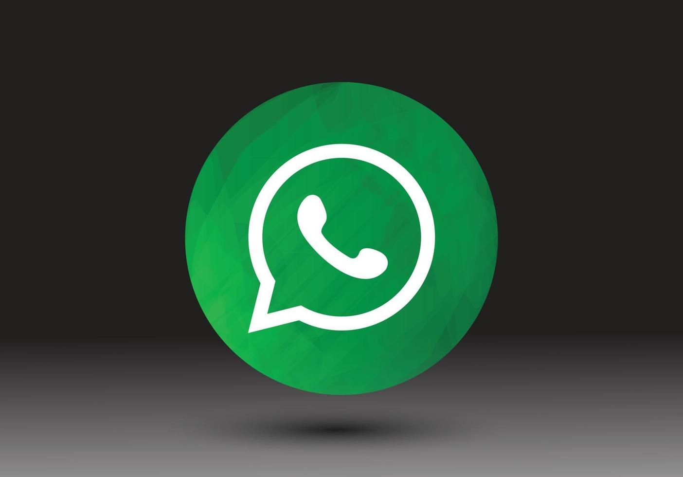 icône de whatsapp 3d de médias sociaux vecteur