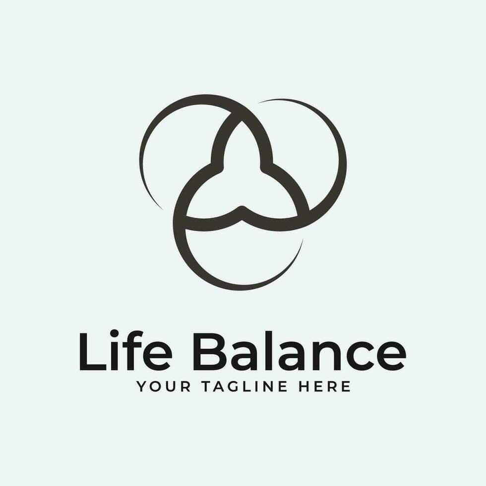 la vie équilibre logo vecteur illustration conception