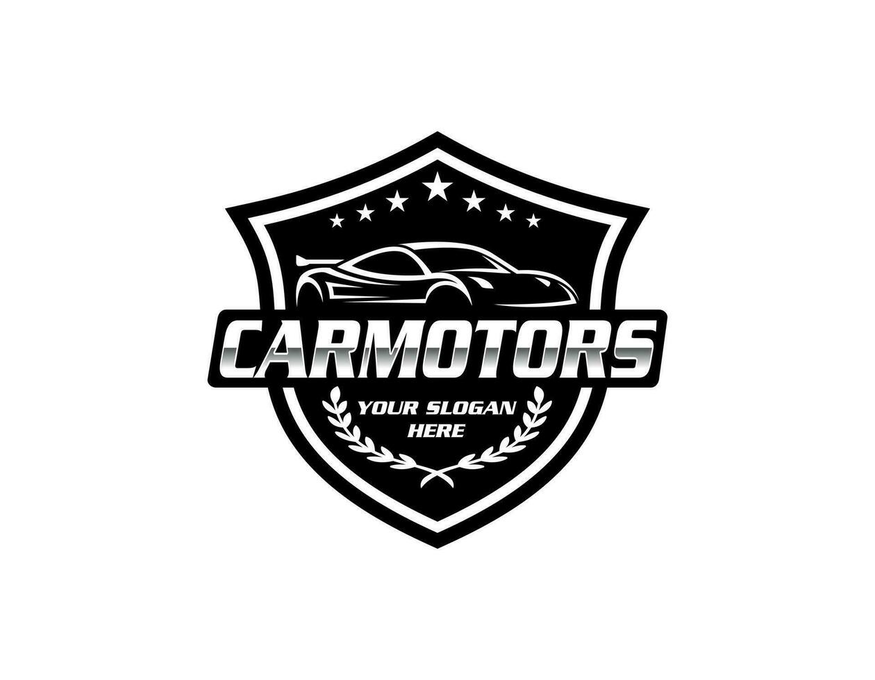 modèle de logo de voiture de sport, logo parfait pour les entreprises liées à l'industrie automobile vecteur