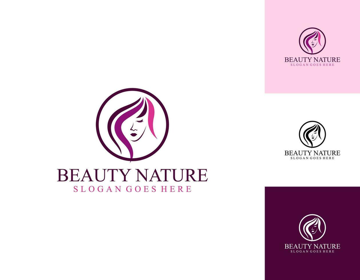 vecteur image. logo pour affaires dans le industrie de beauté, santé, personnel hygiène. magnifique image de une femelle affronter. linéaire stylisé image. logo de une beauté salon, santé industrie, maquillage artiste.