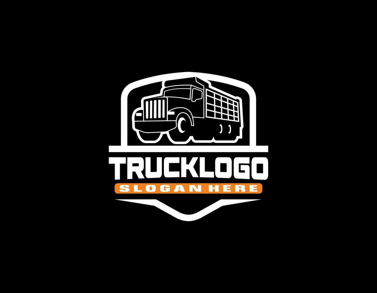 déverser un camion emblème Triangle badge logo conception. meilleur pour camionnage et cargaison en relation logo industrie vecteur