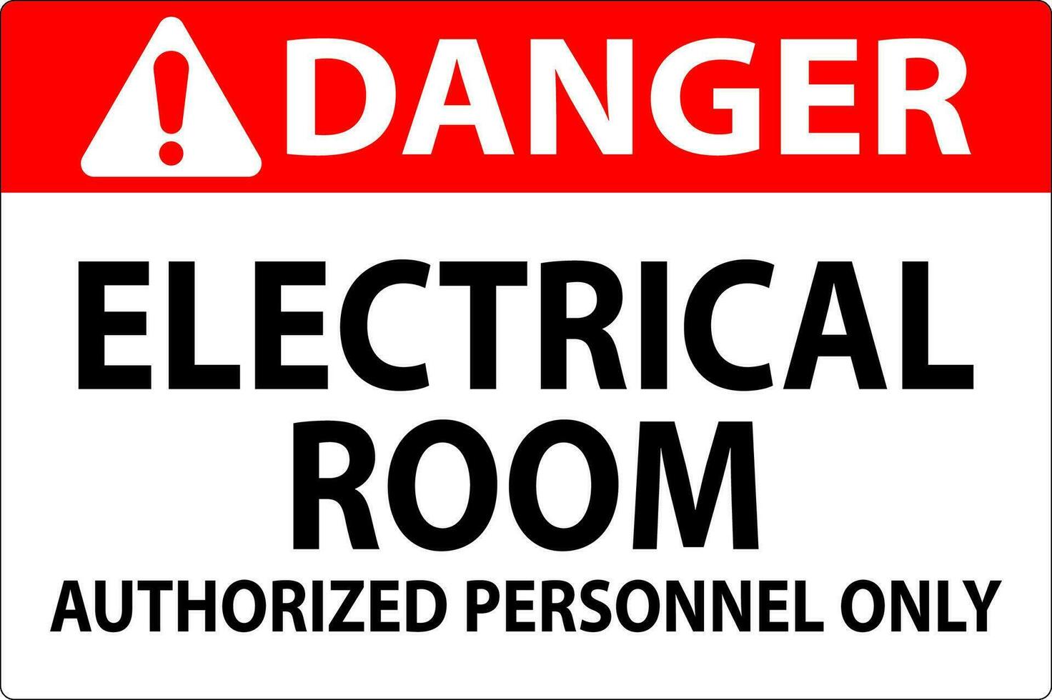 danger signe électrique pièce - autorisé personnel seulement vecteur