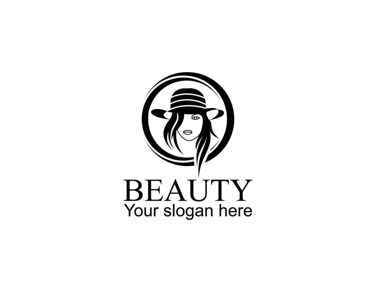 création de logo de salon de coiffure beauté pour entreprise avec concept de couleur dégradé doré vecteur premium 1