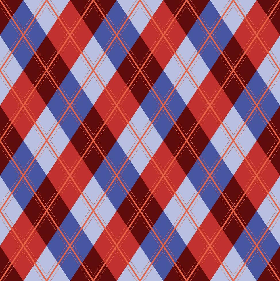 vecteur de motif argyle, géométrique, arrière-plan, tricot classique, plaid