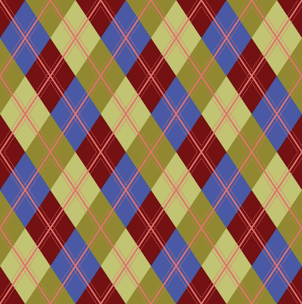 vecteur de motif argyle, géométrique, arrière-plan, tricot classique, plaid