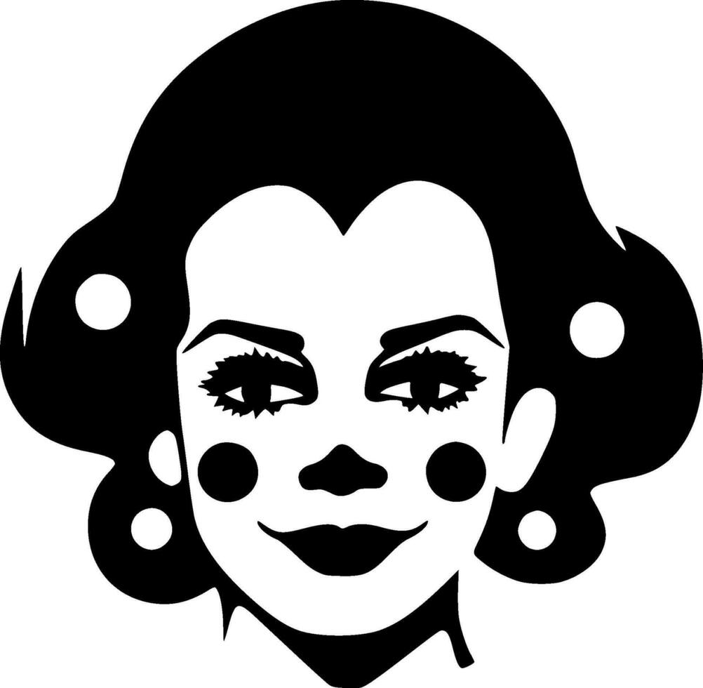 clown, minimaliste et Facile silhouette - vecteur illustration