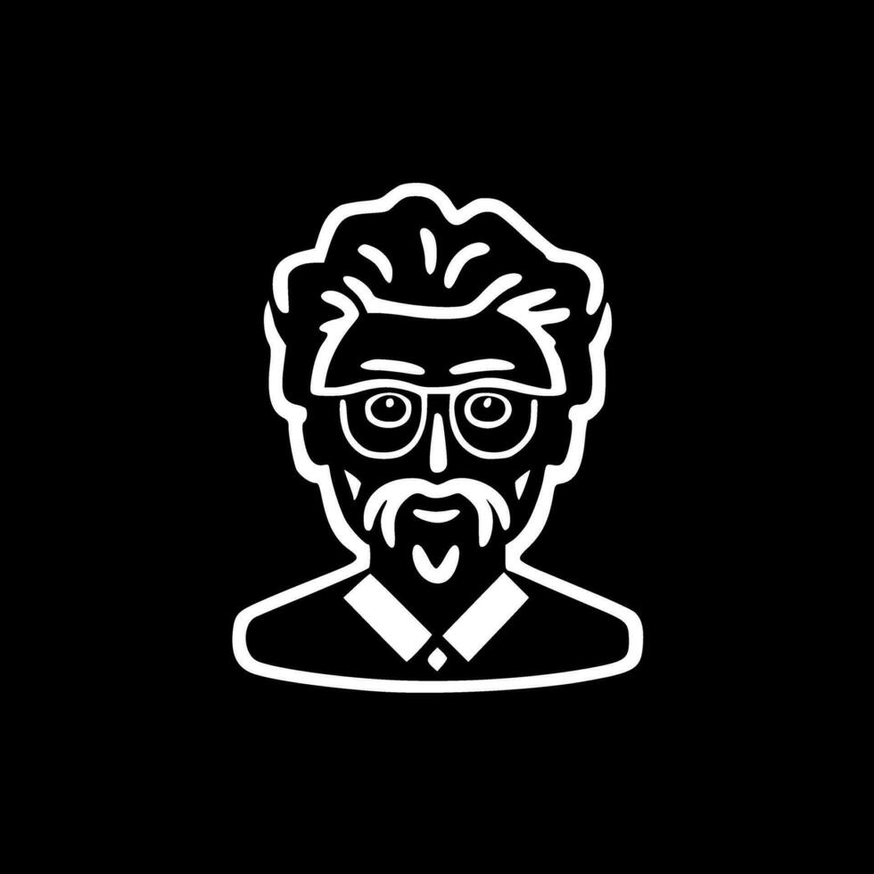 prof - minimaliste et plat logo - vecteur illustration