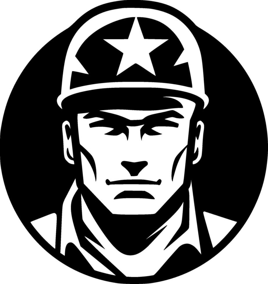 militaire - minimaliste et plat logo - vecteur illustration