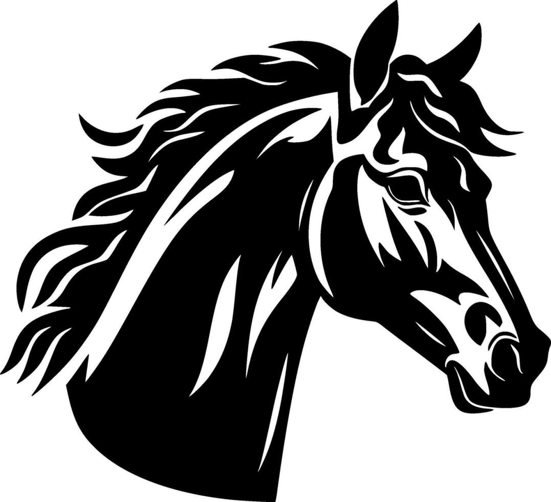 cheval, minimaliste et Facile silhouette - vecteur illustration