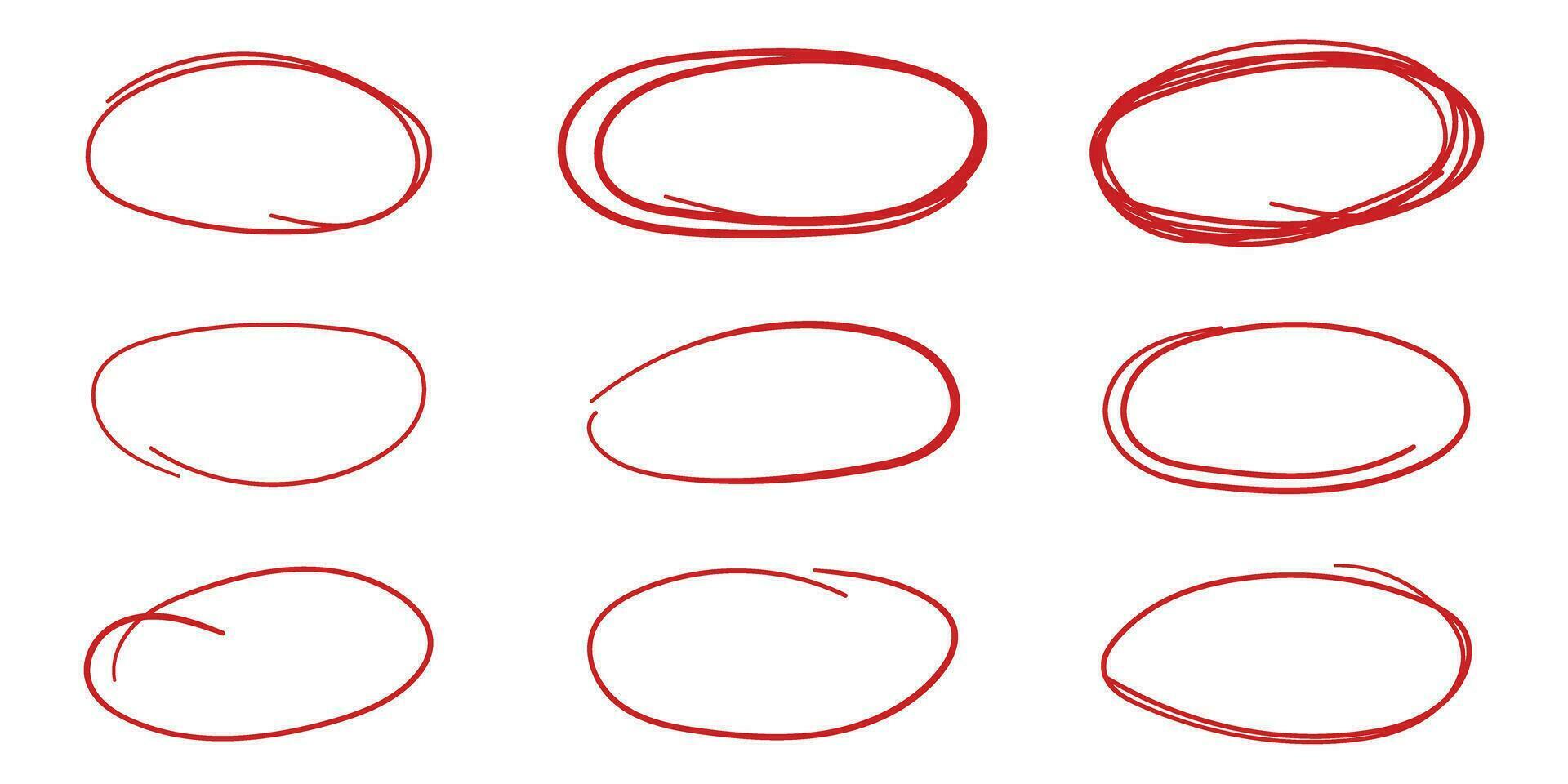 cercle ligne esquisser icône dans main tiré style. circulaire griffonner griffonnage vecteur illustration sur isolé Contexte. crayon ou stylo bulle signe affaires concept.