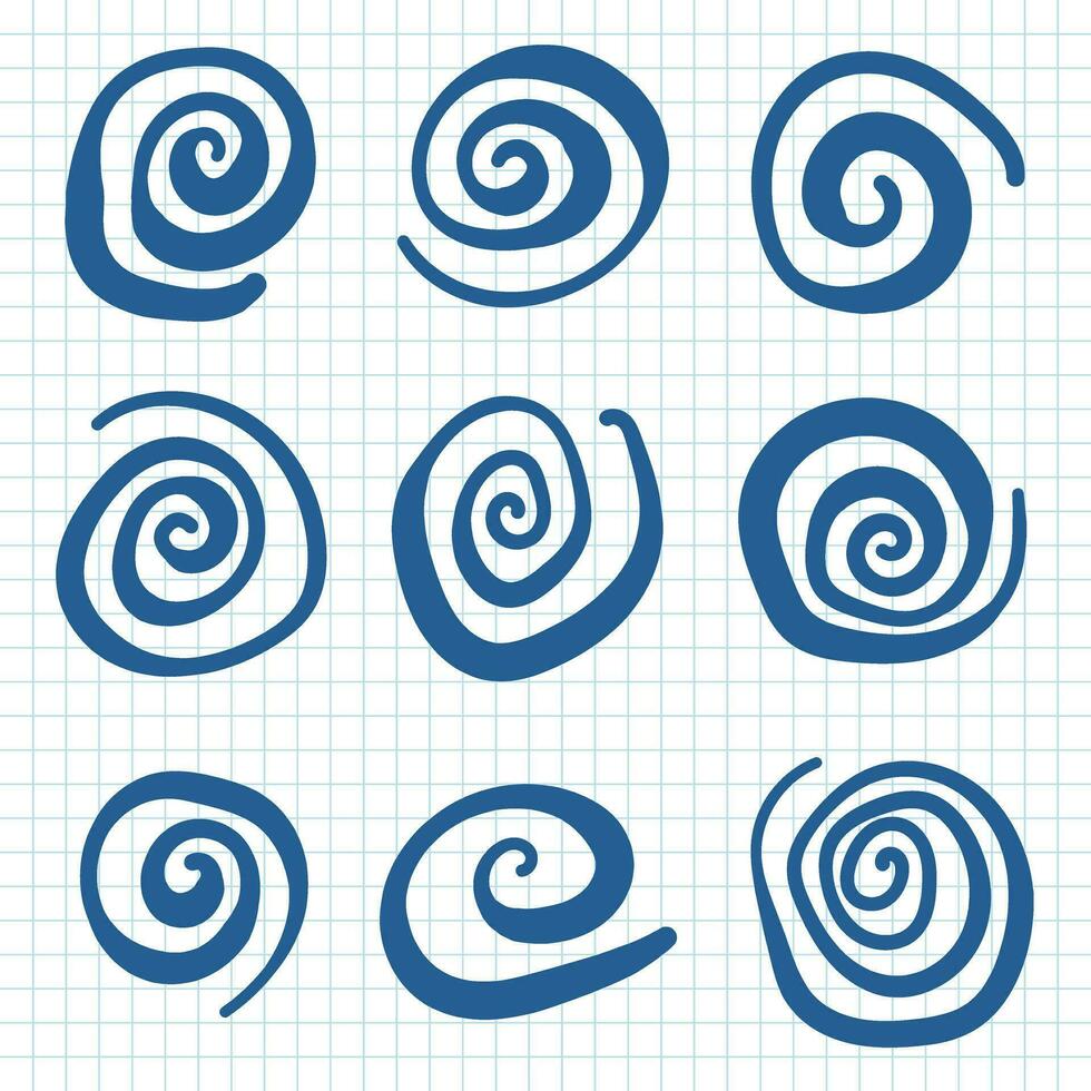 tourbillon icône dans main tiré style. Fait main griffonnage vecteur illustration sur isolé Contexte. spirale marque signe affaires concept.
