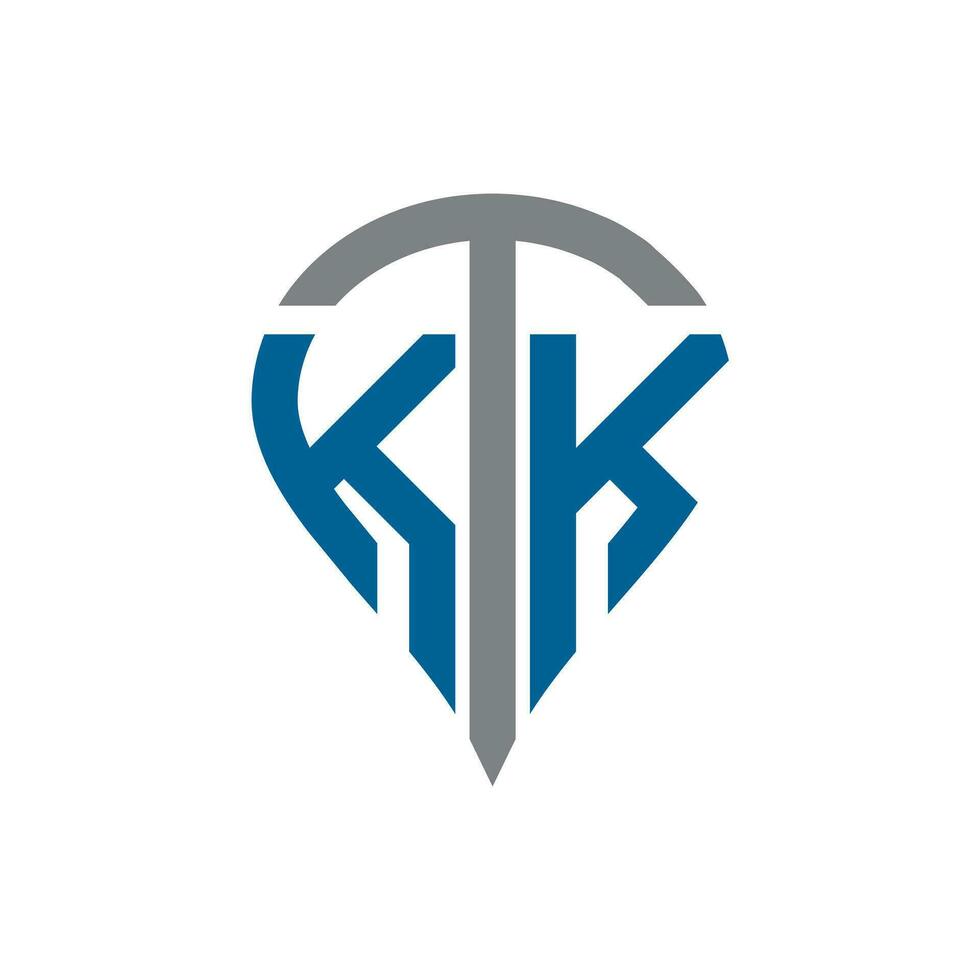 ktk lettre logo conception. ktk Créatif monogramme initiales lettre logo concept. ktk unique moderne plat abstrait vecteur lettre logo conception.
