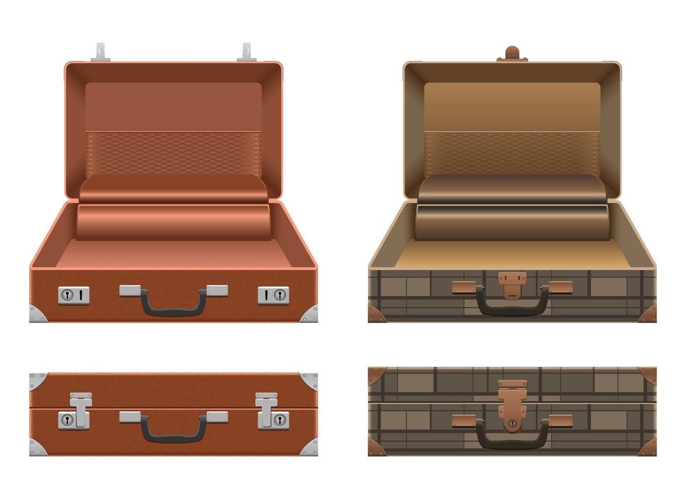 valise, ensemble, vecteur, conception, illustration, isolé, blanc, fond vecteur