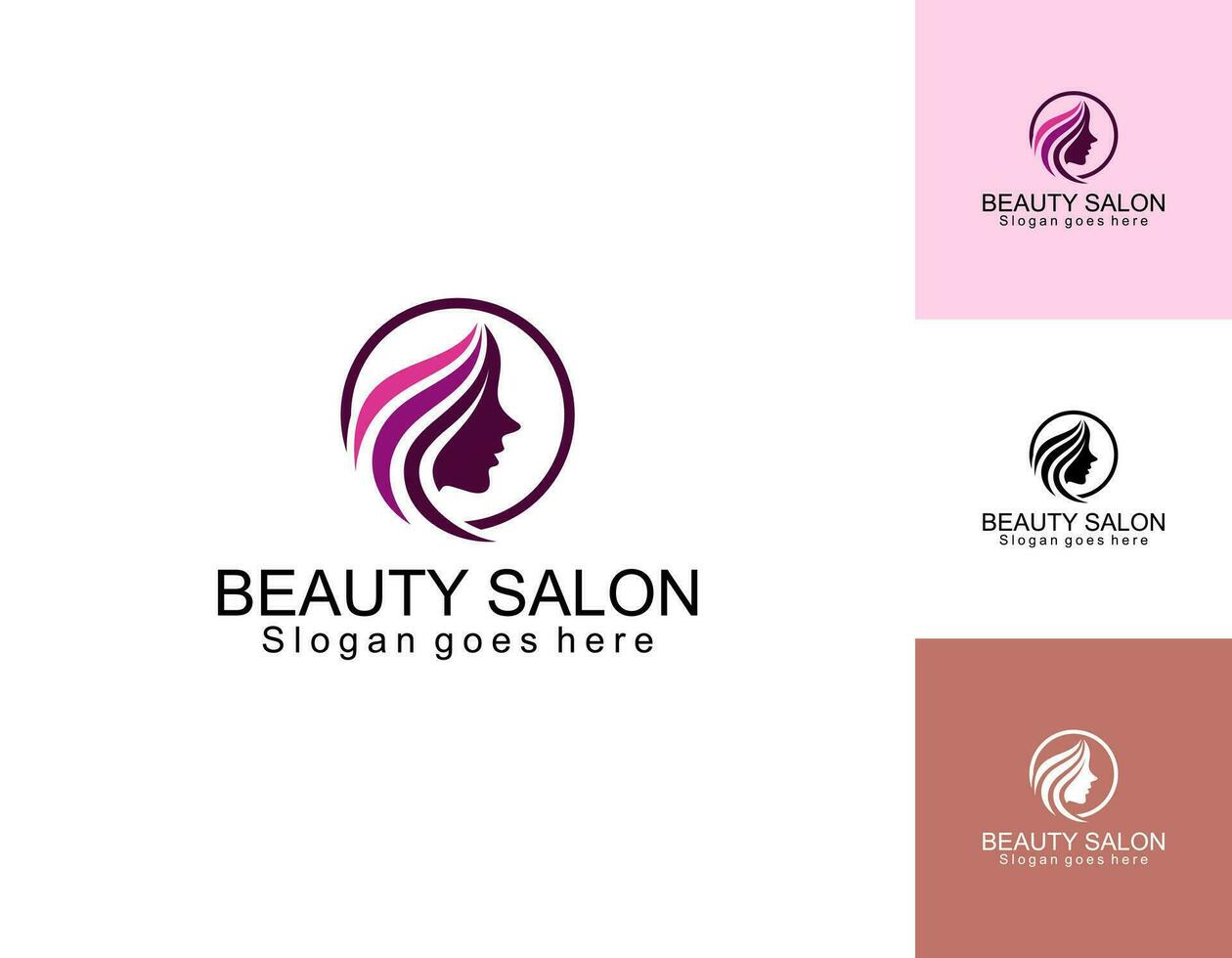 Naturel magnifique femme visage fleur logo avec or pente et affaires carte conception pour beauté salon prime vecteur. partie 2 vecteur