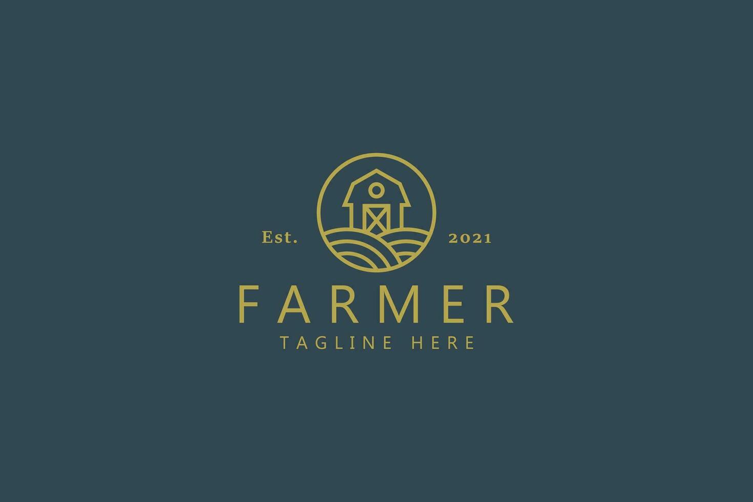 Grange agriculteur prime vecteur logo
