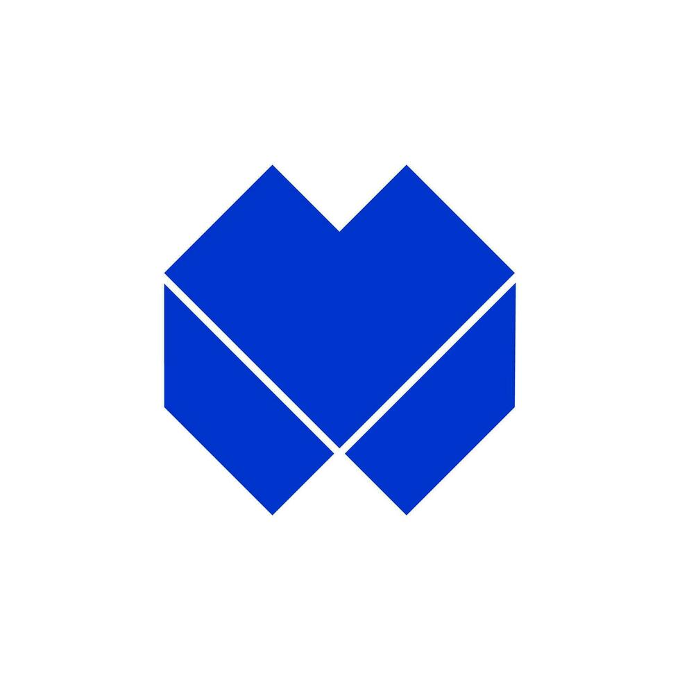 vm entreprise Nom initiale des lettres monogramme dans bleu couleur. vecteur