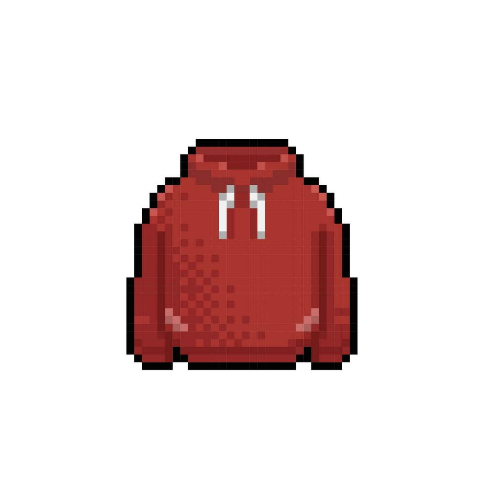 rouge veste dans pixel art stylee vecteur