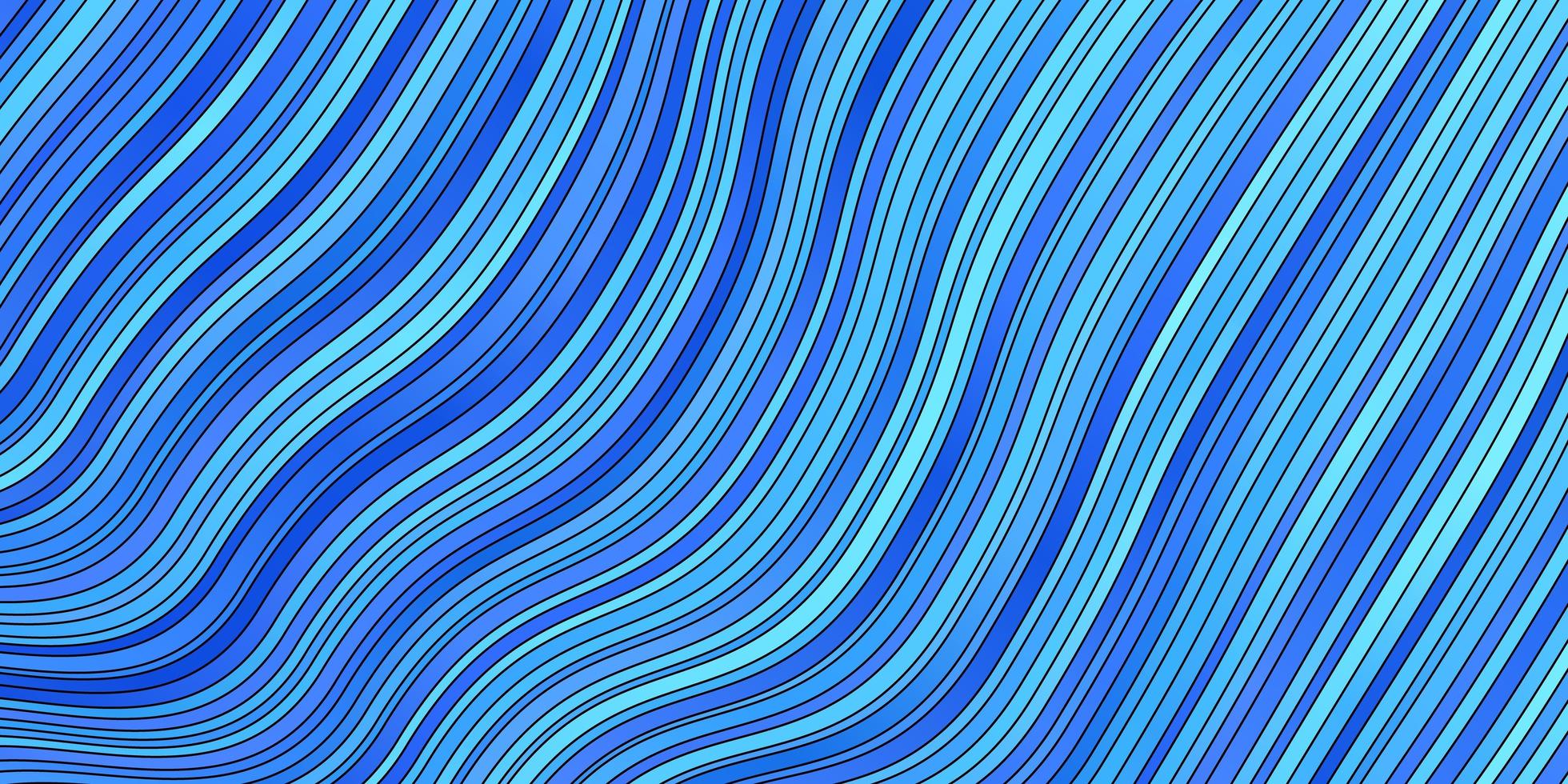 disposition vectorielle bleu clair avec des lignes tordues. échantillon géométrique coloré avec des courbes de dégradé. design intelligent pour vos promotions. vecteur