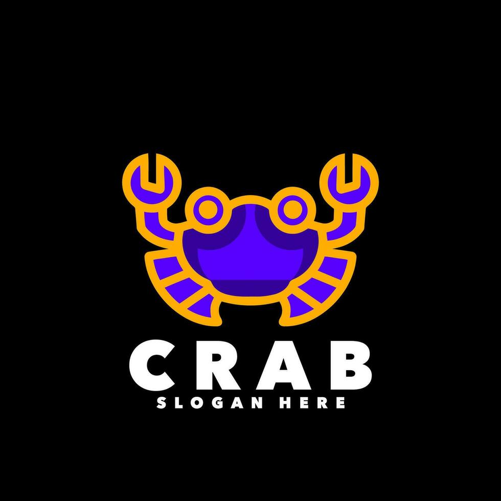 Crabe ligne art conception modèle vecteur