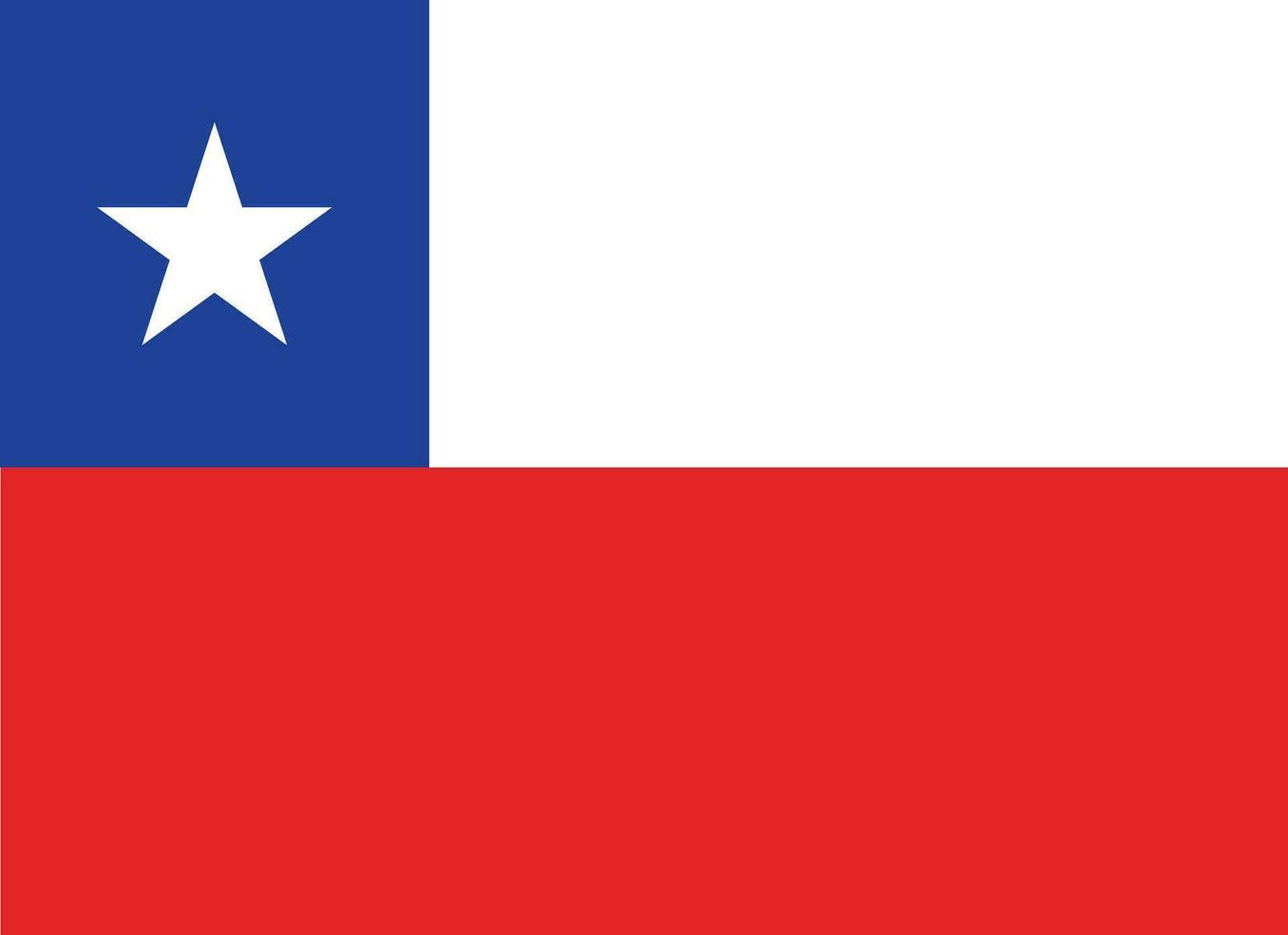 drapeau de Chili . Chili drapeau vecteur isolé sur blanc Contexte