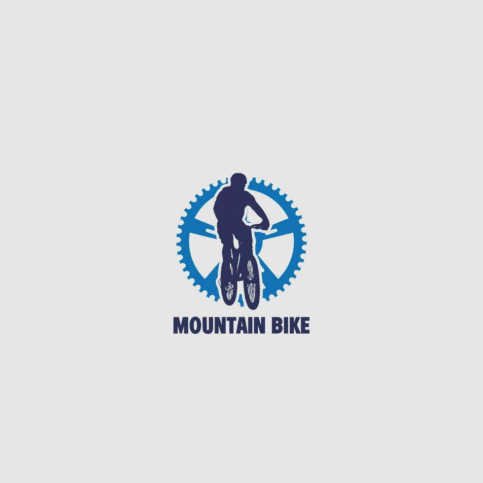 logo de vélo de montagne vecteur