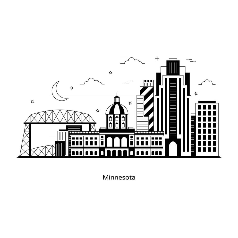 État américain du Minnesota vecteur