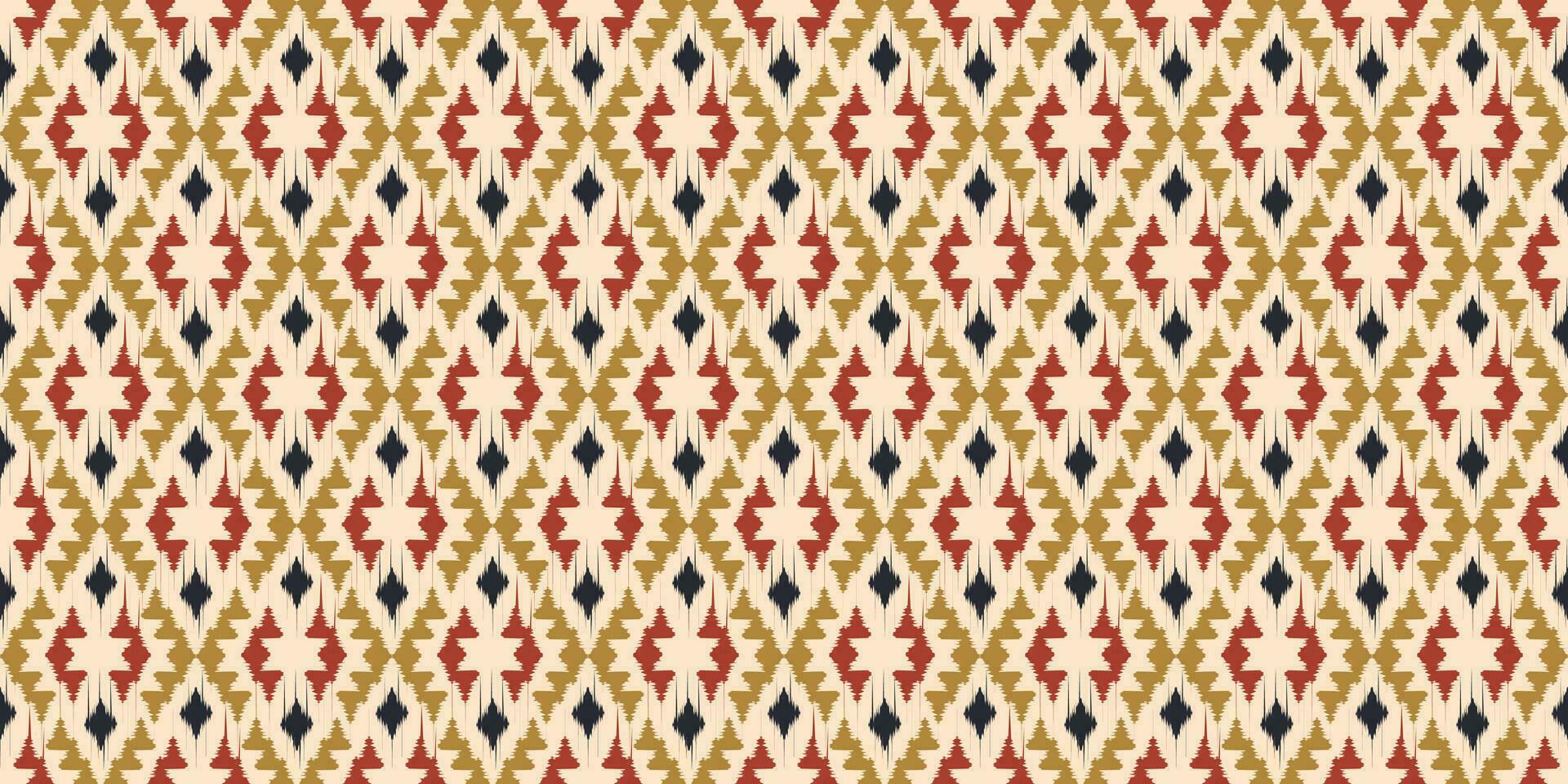 ethnique abstrait ikat art. sans couture modèle dans tribal, populaire broderie, mexicain style. aztèque géométrique art ornement imprimer. conception pour tapis, fond d'écran, vêtements, emballage, tissu, couverture. vecteur