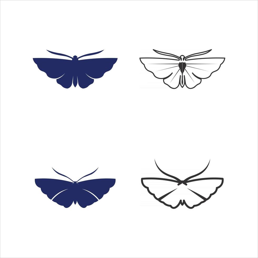 papillon de beauté icône design animal logo vectoriel à la mode icon set nature animal