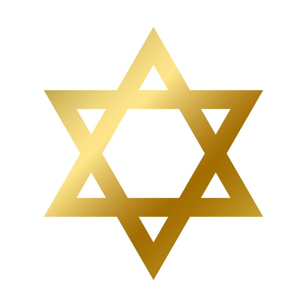 David star symbole isolé judaïsme signe contour vecteur