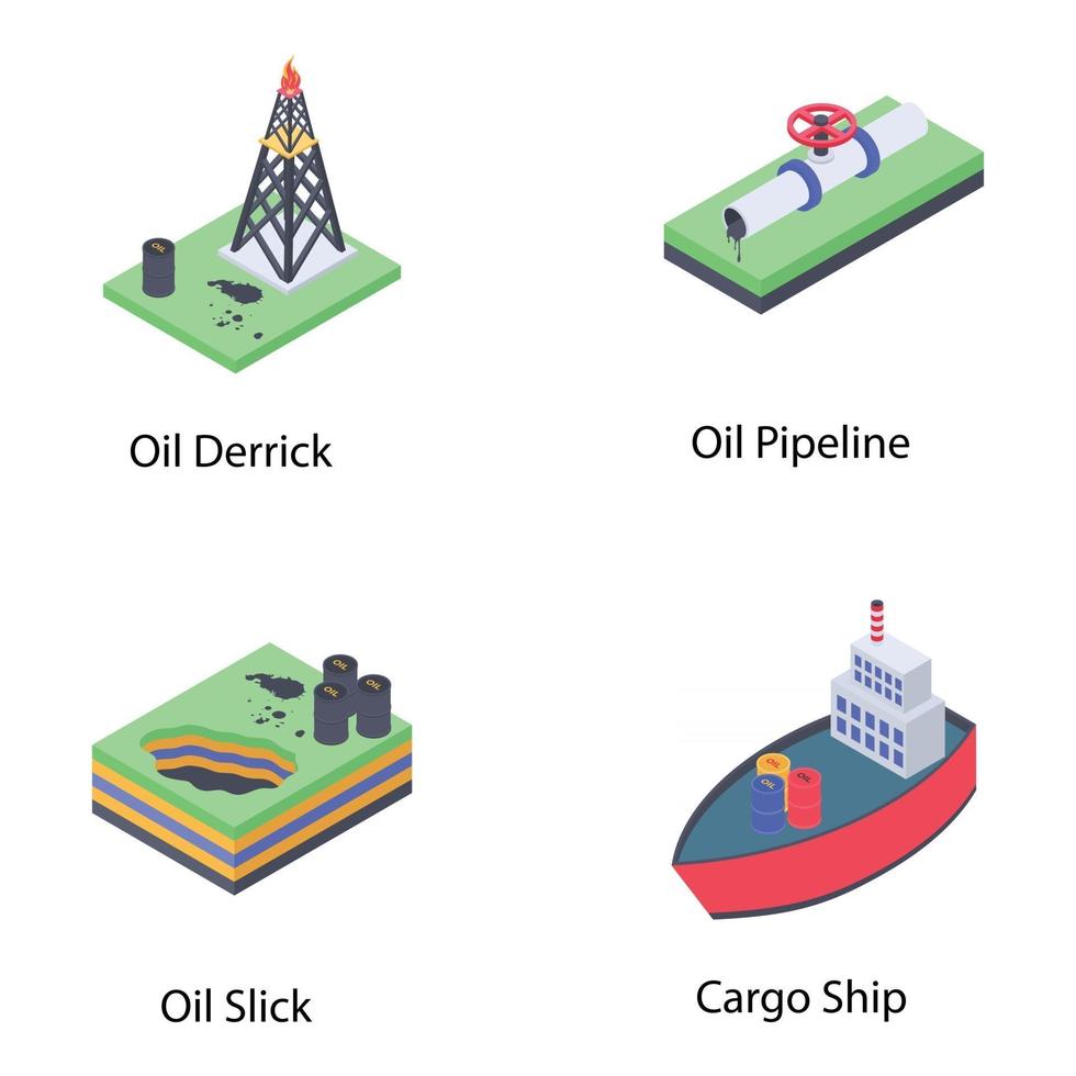 éléments pétroliers tendance vecteur