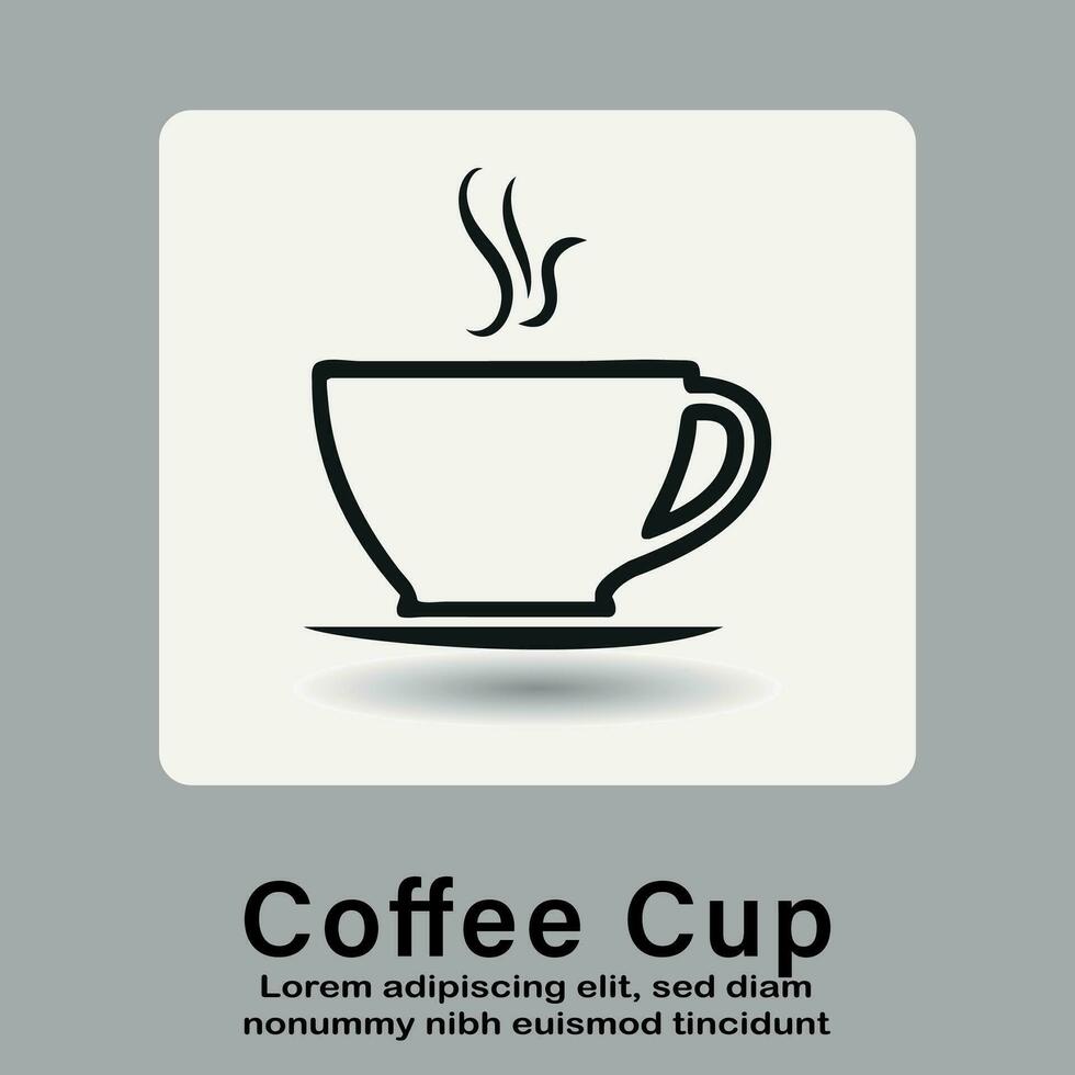café tasse icône, chaud café tasse icône pour utilisation applications et sites Internet vecteur illustration.