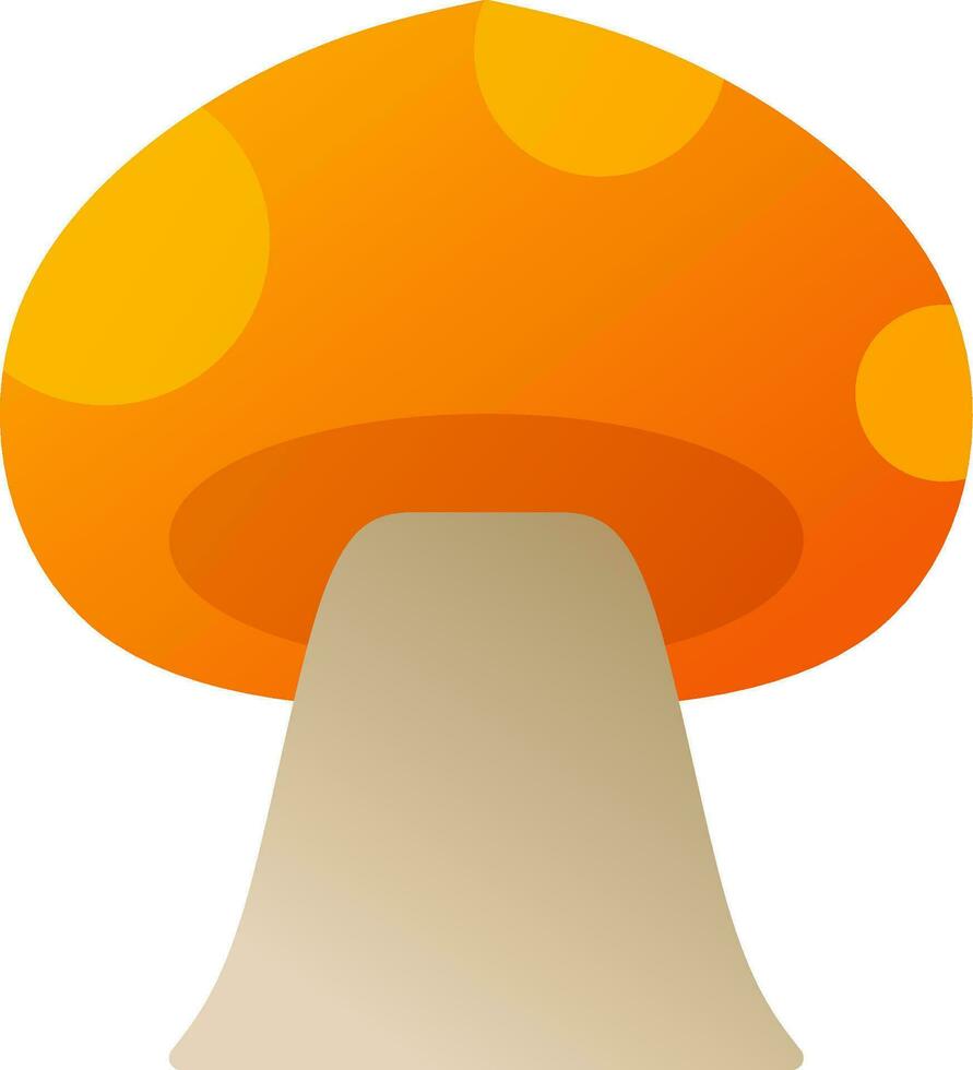 l'automne champignon vecteur illustration. tomber saison champignon icône avec pente couleur. tomber saison graphique Ressource pour l'automne icône, signe, symbole ou décoration. Orange champignon pour icône l'automne récolte