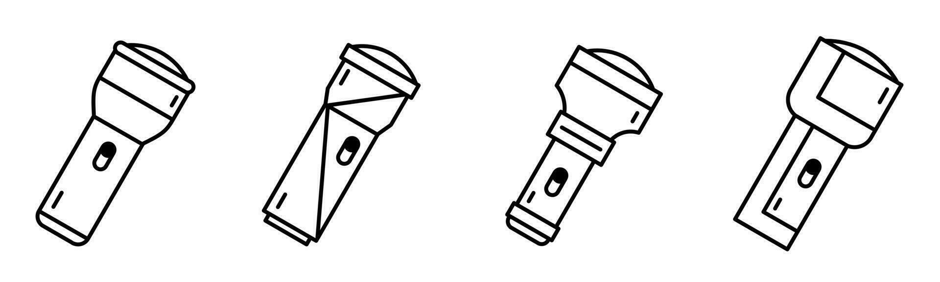 modèle d'icône de lampe de poche. illustration vectorielle stock. vecteur