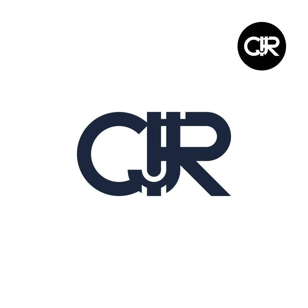 lettre cjr monogramme logo conception vecteur