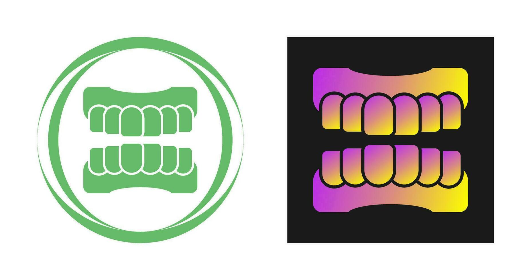 icône de vecteur de dentier