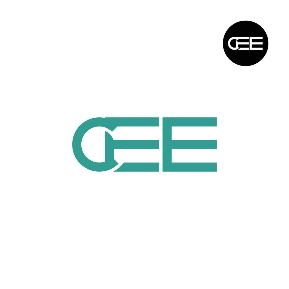 lettre cee monogramme logo conception vecteur