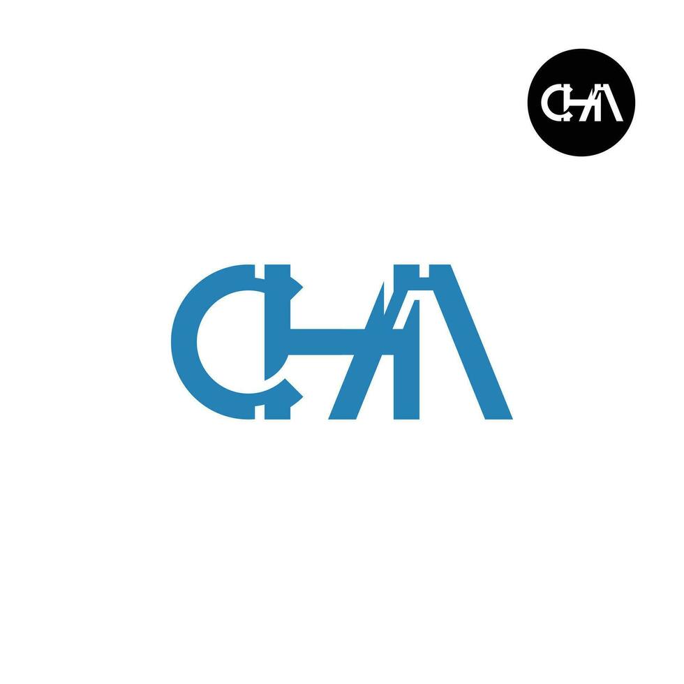 lettre cha monogramme logo conception vecteur