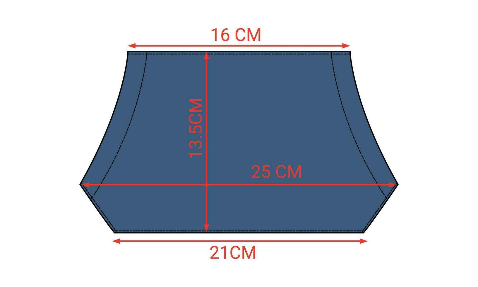 kangourou poche mode appartements avec la mesure détails vecteur illustration modèle