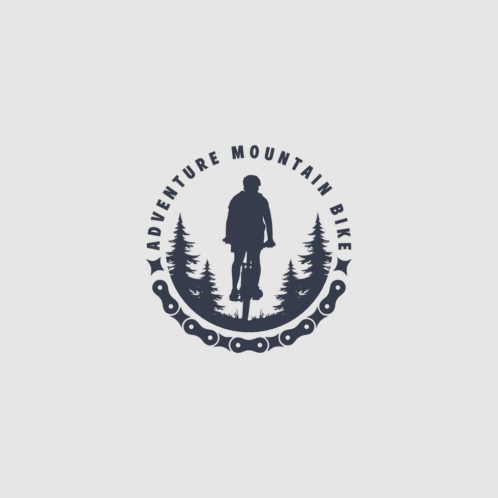 logo de vélo de montagne vecteur