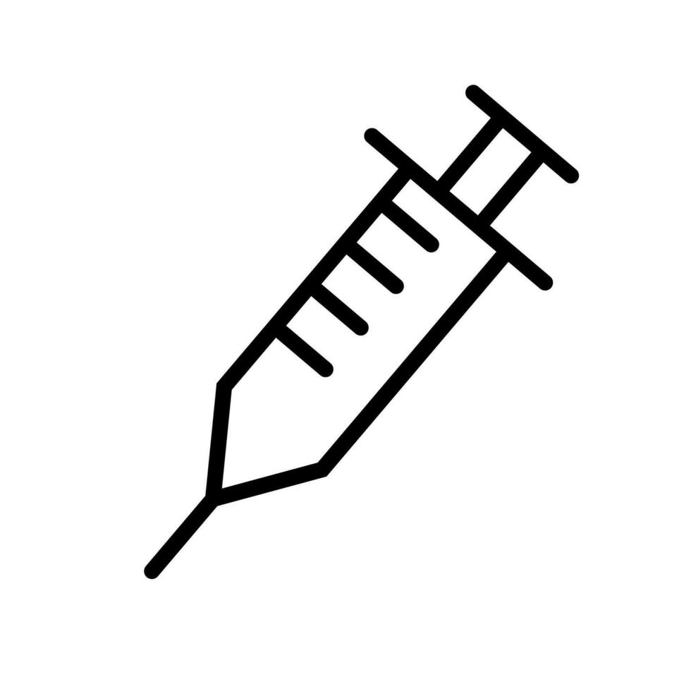 Facile seringue icône. coronavirus vaccin prophylaxie injection. vecteur. vecteur
