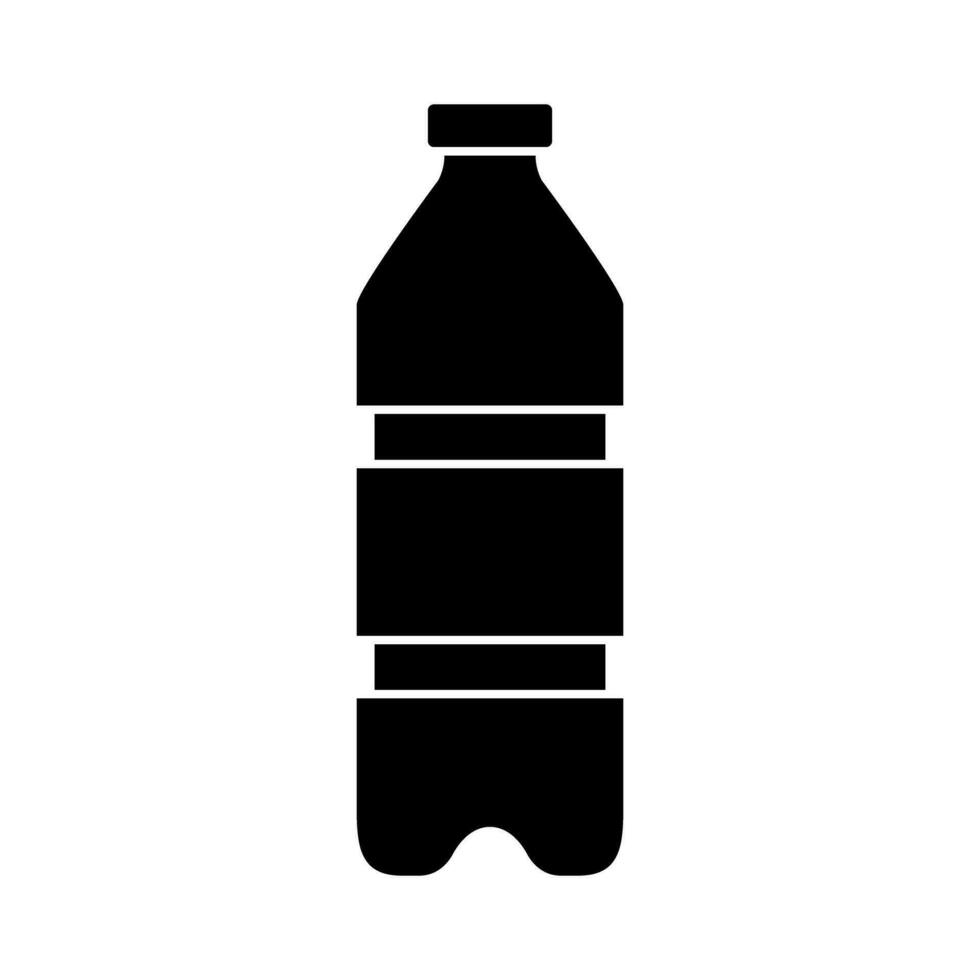 silhouette icône de une Plastique bouteille. boisson bouteille. vecteur. vecteur