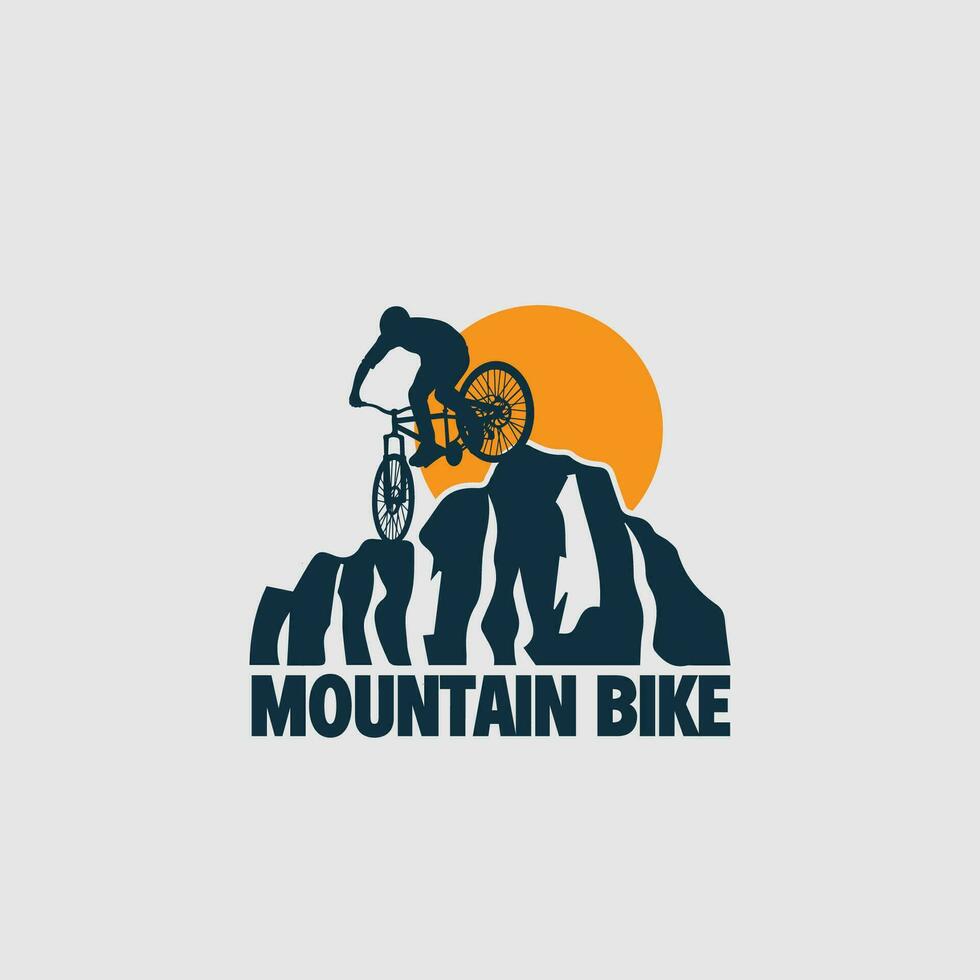 vecteur de logo de vélo de montagne