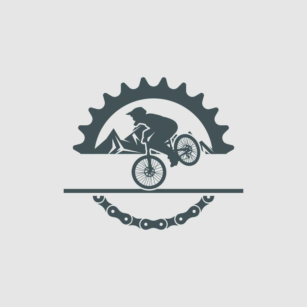 vecteur de logo de vélo de montagne