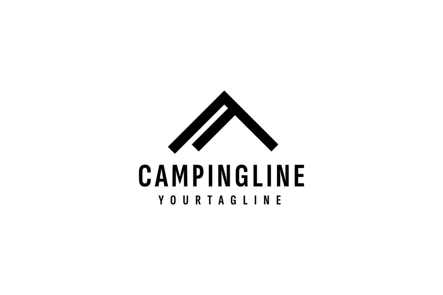 camping logo vecteur icône illustration