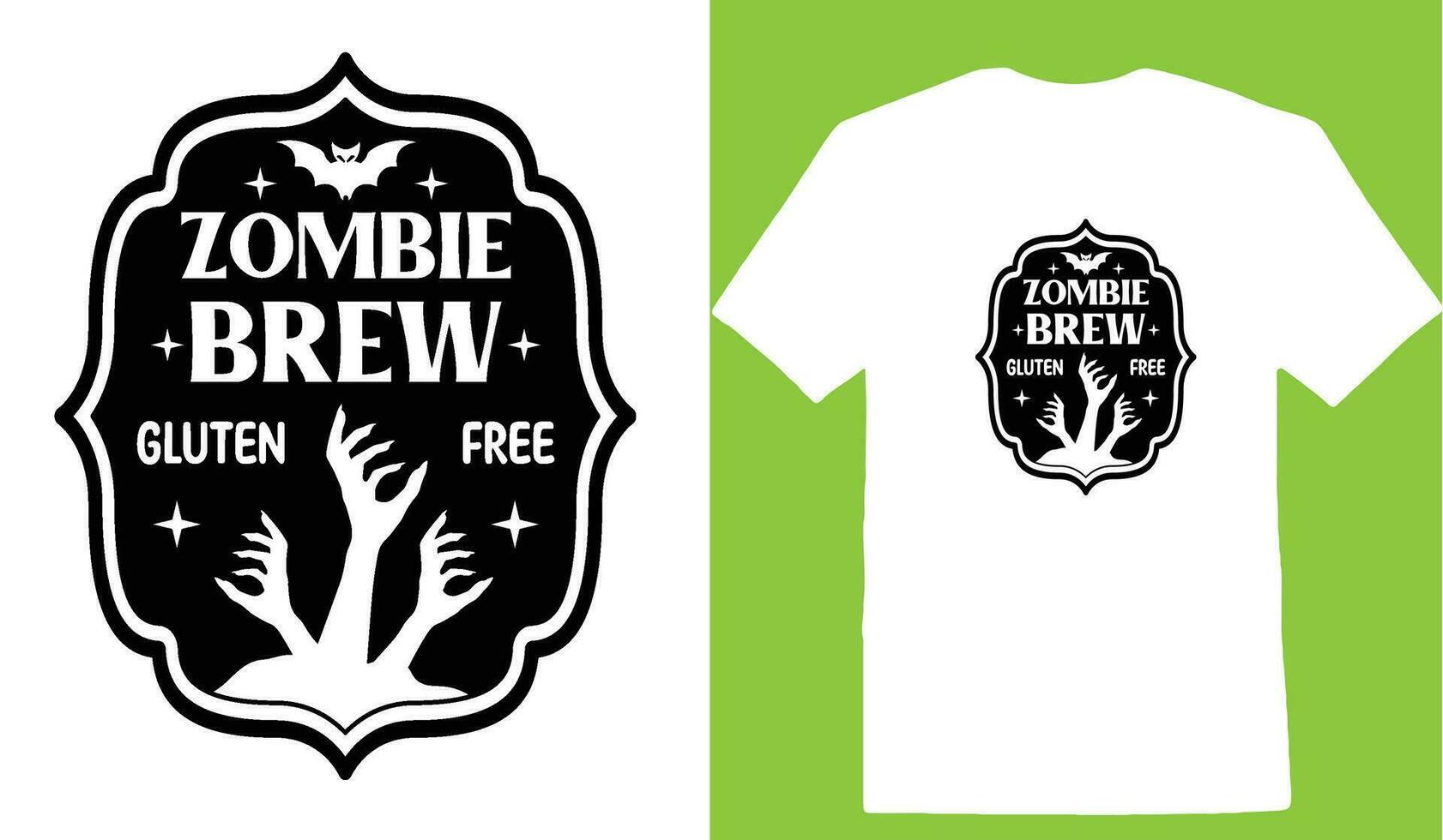 zombi brasser gluten gratuit T-shirt vecteur
