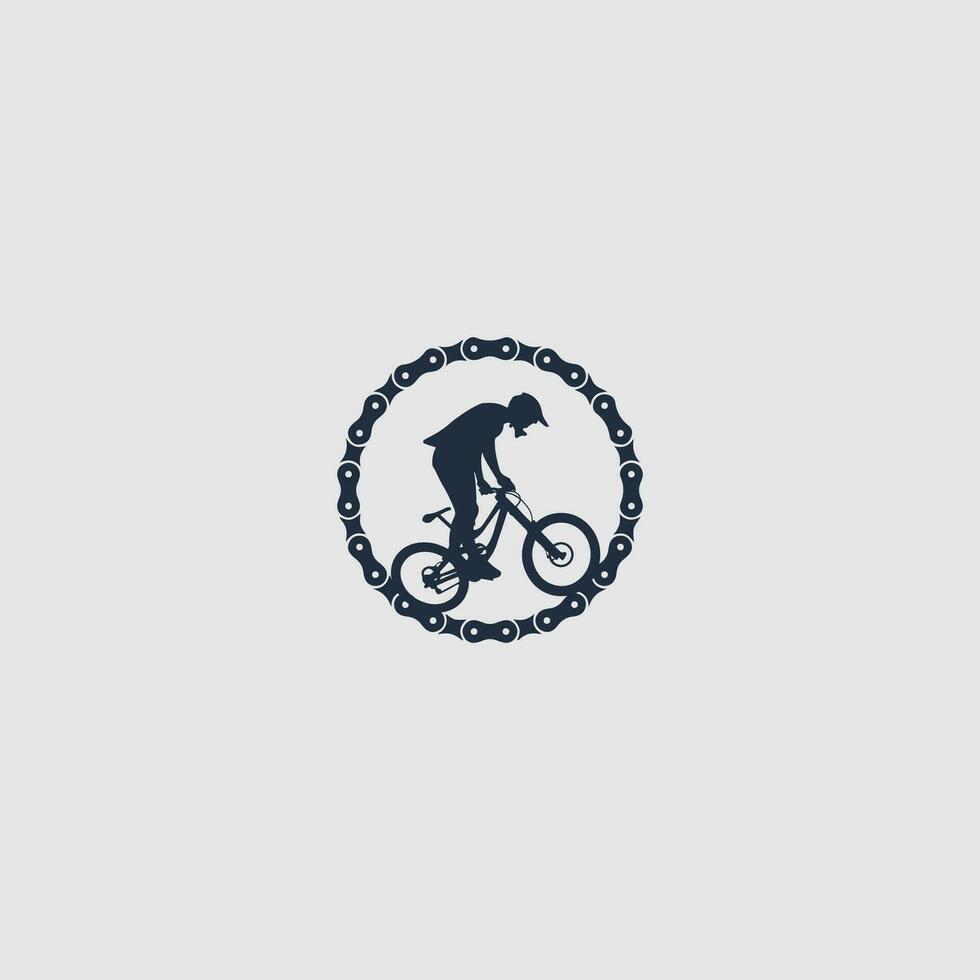 vecteur de logo de vélo de montagne