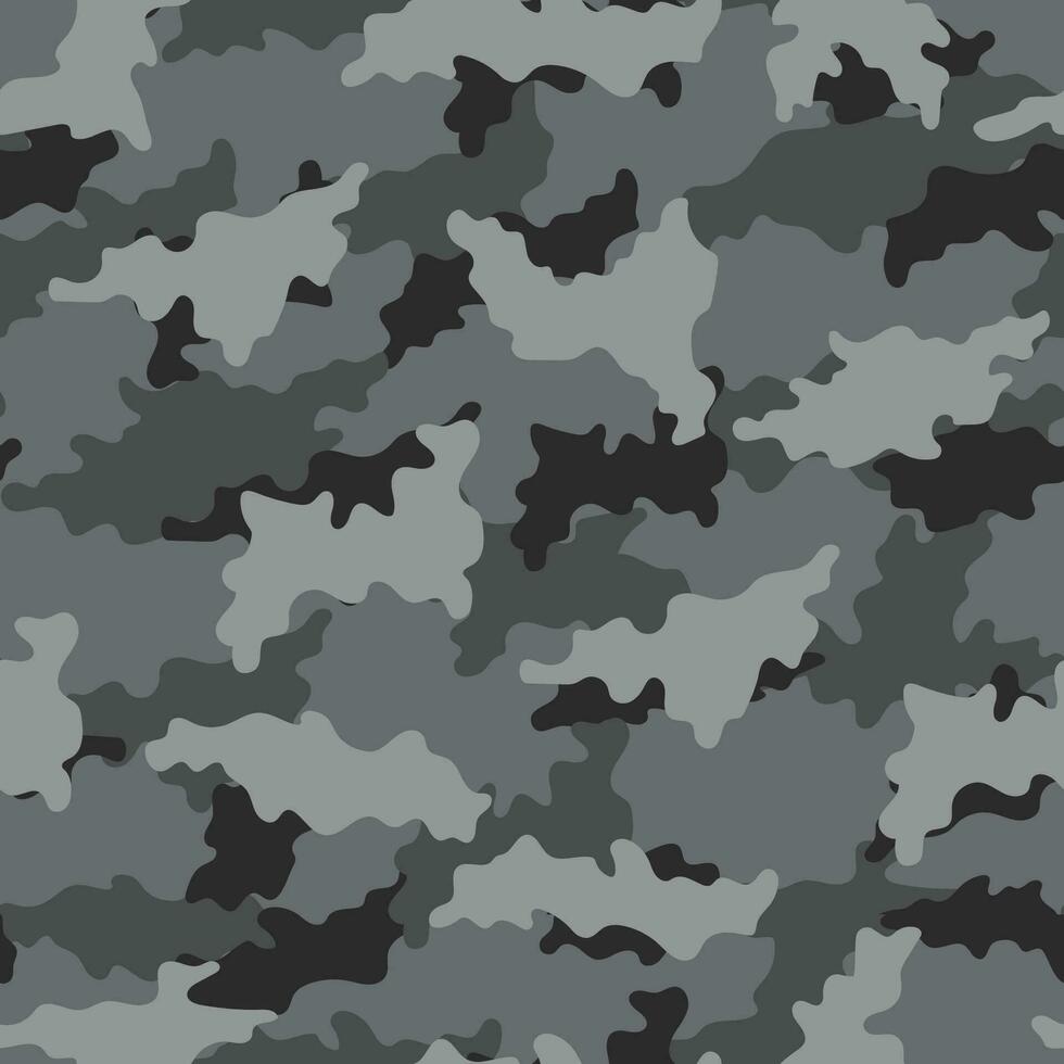 abstrait gris camouflage sans couture modèle vecteur moderne militaire arrière-plan. modèle imprimé textile tissu.