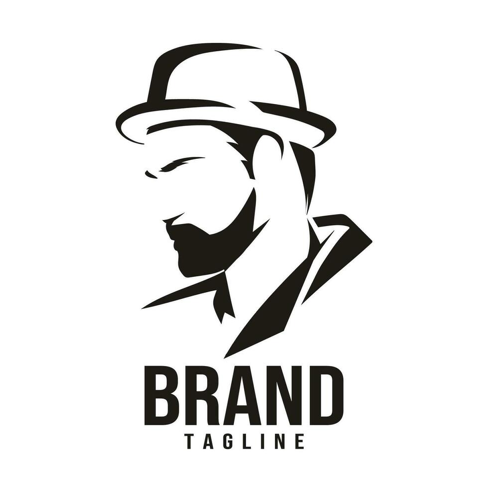 messieurs chapeau logo conception vecteur icône graphique