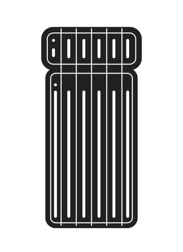 gonflable matelas pour nager dans bassin monochrome plat vecteur objet. modifiable noir et blanc mince ligne icône. Facile dessin animé agrafe art place illustration pour la toile graphique conception