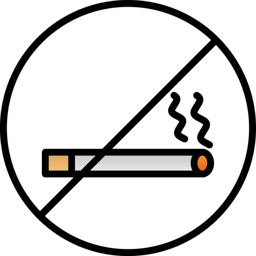 non le tabac vecteur icône conception